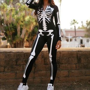 Halloween Skeleton Bodysuit Costume